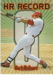 Mark McGwire [#9] #220 Baseball Cards 1999 Topps Home Run Record Prices