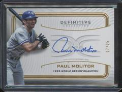 Paul Molitor Baseball Cards 2023 Topps Definitive Legendary Autograph Collection Prices