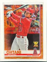 Shohei Ohtani [Batting Orange Wave Refractor] Baseball Cards 2019 Topps Chrome Prices