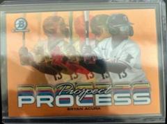 Bryan Acuna [Orange] #PRP-12 Baseball Cards 2023 Bowman Chrome Prospect Process Prices