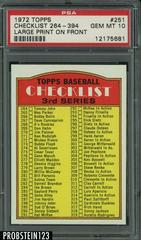 Checklist 264-394 [Large Print on Front] #251 Baseball Cards 1972 Topps Prices