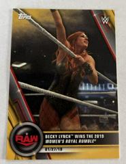 Becky Lynch Wins the 2019 Women's Royal Rumble [Gold] #10 Wrestling Cards 2020 Topps WWE Women's Division Prices