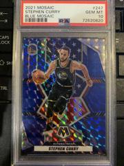 Stephen Curry [Blue] #247 Basketball Cards 2021 Panini Mosaic Prices