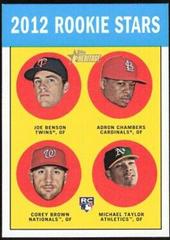 Adron Chambers, Corey Brown, Joe Benson, Michael Taylor #95 Baseball Cards 2012 Topps Heritage Prices