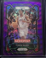 Tyrese Maxey [Purple] #68 Basketball Cards 2023 Panini Prizm Monopoly Prices