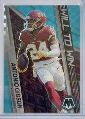 Antonio Gibson [Blue Fluorescent] #WW-19 Football Cards 2022 Panini Mosaic Will to Win Prices