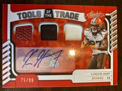 Kareem Hunt [Material Autograph] #TTT-30 Football Cards 2022 Panini Absolute Tools of the Trade Triple Prices