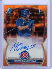 Moises Ballesteros [Orange] #BSPA-MBS Baseball Cards 2023 Bowman Chrome Sapphire Autographs Prices