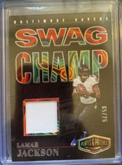 Lamar Jackson #SC-LJ Football Cards 2023 Panini Plates and Patches Swag Champ Prices
