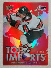 David Moravec [Red] #TI-5 Hockey Cards 2022 Upper Deck CHL Top Imports Prices