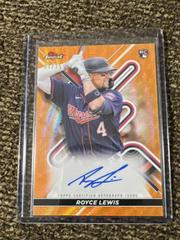 Royce Lewis [Orange Wave] #FA-RL Baseball Cards 2022 Topps Finest Autographs Prices