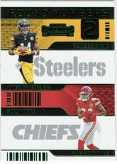 George Pickens, Skyy Moore [Emerald] #RN-PM Football Cards 2022 Panini Contenders Round Numbers Prices