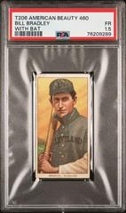 Bill Bradley [With Bat] Baseball Cards 1909 T206 American Beauty 460 Prices