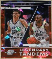 Karl Malone, John Stockton [Red Ice] Basketball Cards 2021 Panini Contenders Optic Legendary Tandems Prices