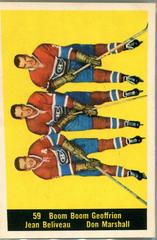Boom Boom Geoffrion [J. Beliveau, D. Marshall] #59 Hockey Cards 1960 Parkhurst Prices