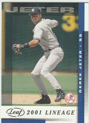Derek Jeter [Lineage] Baseball Cards 2002 Leaf Prices