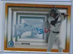 Kahlil Watson [Gold Refractor] Baseball Cards 2022 Bowman in 3D Prices