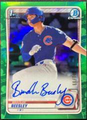 Bradlee Beesley [Green Refractor] Baseball Cards 2020 Bowman Draft Picks Chrome Autographs Prices