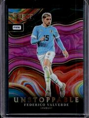 Federico Valverde [Pink] Soccer Cards 2022 Panini Select FIFA Unstoppable Prices