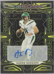 Aaron Rodgers [Yellow Electric Etch] #75 Football Cards 2023 Panini Obsidian Signature Prices