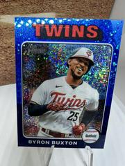 Byron Buxton [Blue Sparkle Refractor] #126 Baseball Cards 2024 Topps Heritage Chrome Prices