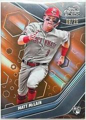Matt McLain [Orange] Baseball Cards 2023 Topps Chrome Black Prices