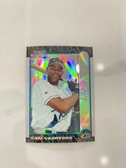 Carl Crawford [Refractor] #440 Baseball Cards 1999 Bowman Chrome Gold Prices
