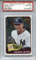 Derek Jeter [Portrait] #433 Baseball Cards 2014 Topps Heritage Chrome Prices