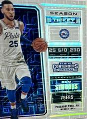 Ben Simmons [White Jersey Building Blocks] Basketball Cards 2018 Panini Contenders Draft Picks Prices