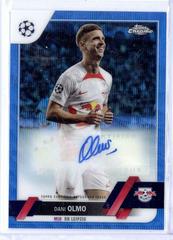 Dani Olmo [Blue Wave] Soccer Cards 2022 Topps Chrome UEFA Club Competitions Autographs Prices