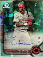 Elly De LA Cruz [Aqua] #BSPA-ED Baseball Cards 2022 Bowman Chrome Sapphire Autographs Prices