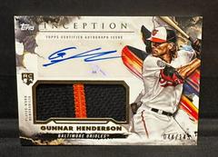 Gunnar Henderson #IAP-GH Baseball Cards 2023 Topps Inception Autograph Patch Prices