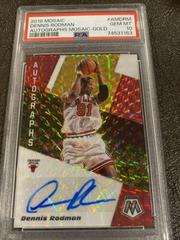 Dennis Rodman [Gold] Basketball Cards 2019 Panini Mosaic Autographs Prices