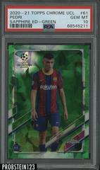 Pedri [Green] Soccer Cards 2020 Topps Chrome UEFA Champions League Sapphire Prices