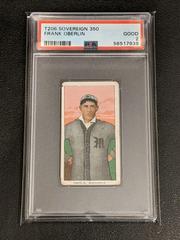 Frank Oberlin Baseball Cards 1909 T206 Sovereign 350 Prices