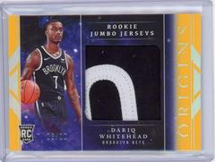 Dariq Whitehead [Gold] #4 Basketball Cards 2023 Panini Origins Rookie Jumbo Jersey Prices