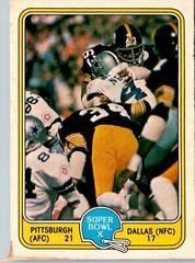 Super Bowl X [Pittsburgh 21, Dallas 17] Football Cards 1981 Fleer Team Action Prices