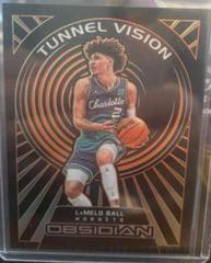 LaMelo Ball [Orange] #1 Basketball Cards 2021 Panini Obsidian Tunnel Vision Prices
