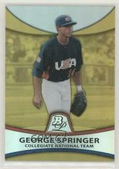 George Springer [Gold Refractor] Baseball Cards 2010 Bowman Platinum Prospects Prices