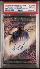 Anthony Gutierrez [Gold Foil Electricity] #PPA-AG Baseball Cards 2023 Bowman Inception Primordial Prospect Autograph Prices