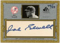 Joe Sewell [Autographs] #C-JS Baseball Cards 2001 SP Legendary Cuts Signature Prices