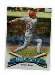 Juan Gonzalez [Refractor] #260 Baseball Cards 1998 Finest Prices