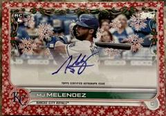 MJ Melendez [Red Metallic] #WHA-MM Baseball Cards 2022 Topps Holiday Autographs Prices