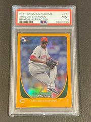 Aroldis Chapman [Orange Refractor] #177 Baseball Cards 2011 Bowman Chrome Prices
