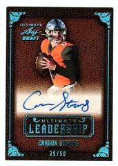Carson Strong Football Cards 2022 Leaf Ultimate Draft Leadership Autographs Prices