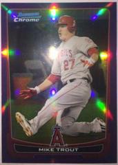 Mike Trout [Purple Refractor] #157 Baseball Cards 2012 Bowman Chrome Prices
