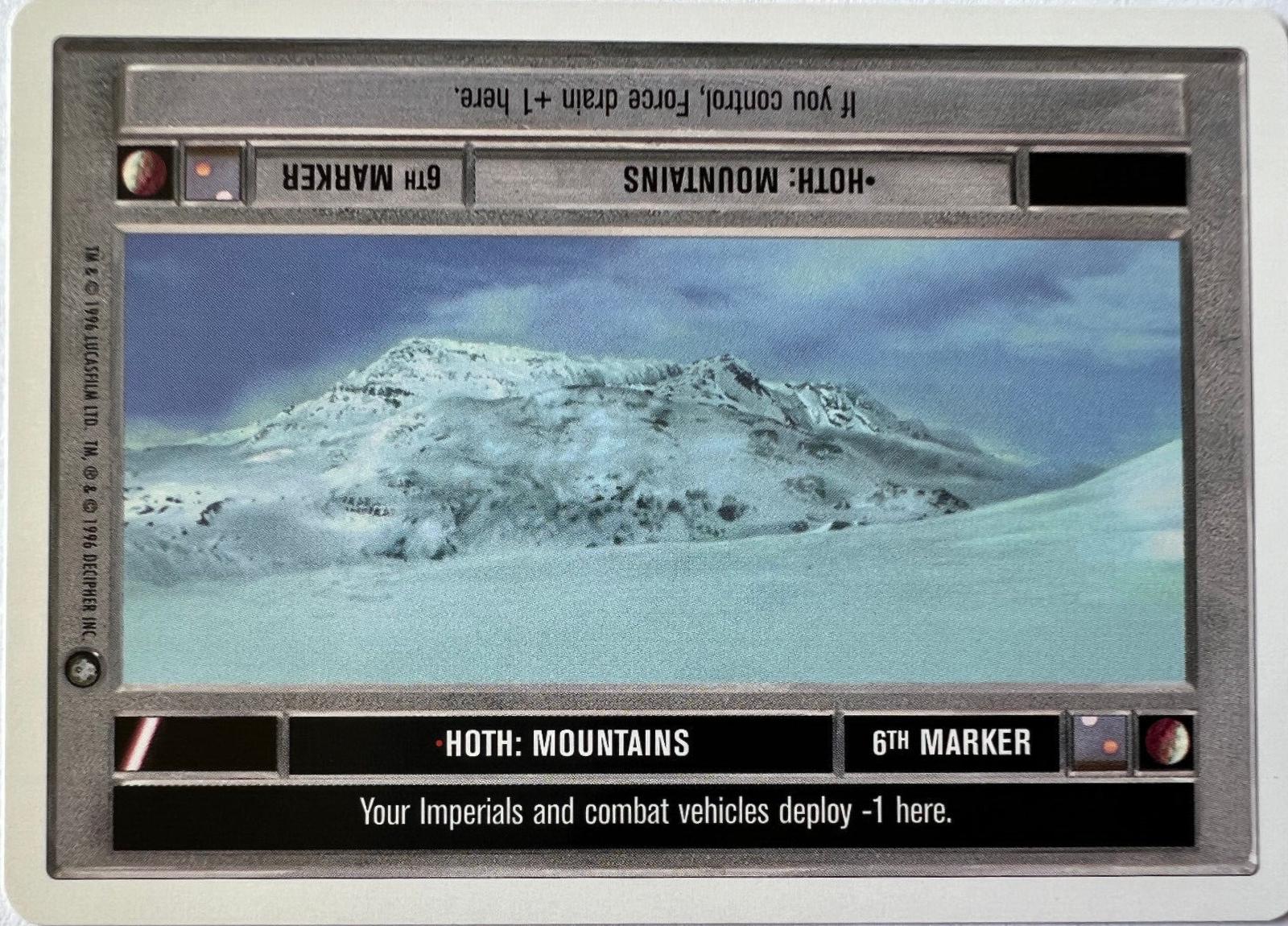 Hoth: Mountains Star Wars CCG Empire Strikes Back 2-Player