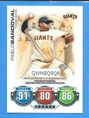 Pablo Sandoval [Code Card] Baseball Cards 2010 Topps Attax Prices