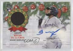 Bryan De La Cruz #WHAR-BD Baseball Cards 2022 Topps Holiday Autograph Relics Prices