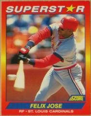 Felix Jose #99 Baseball Cards 1992 Score Superstars Prices